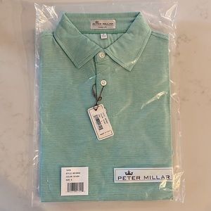 NWT Men’s Peter Millar Crown Soft Stripe Polo, Size Small